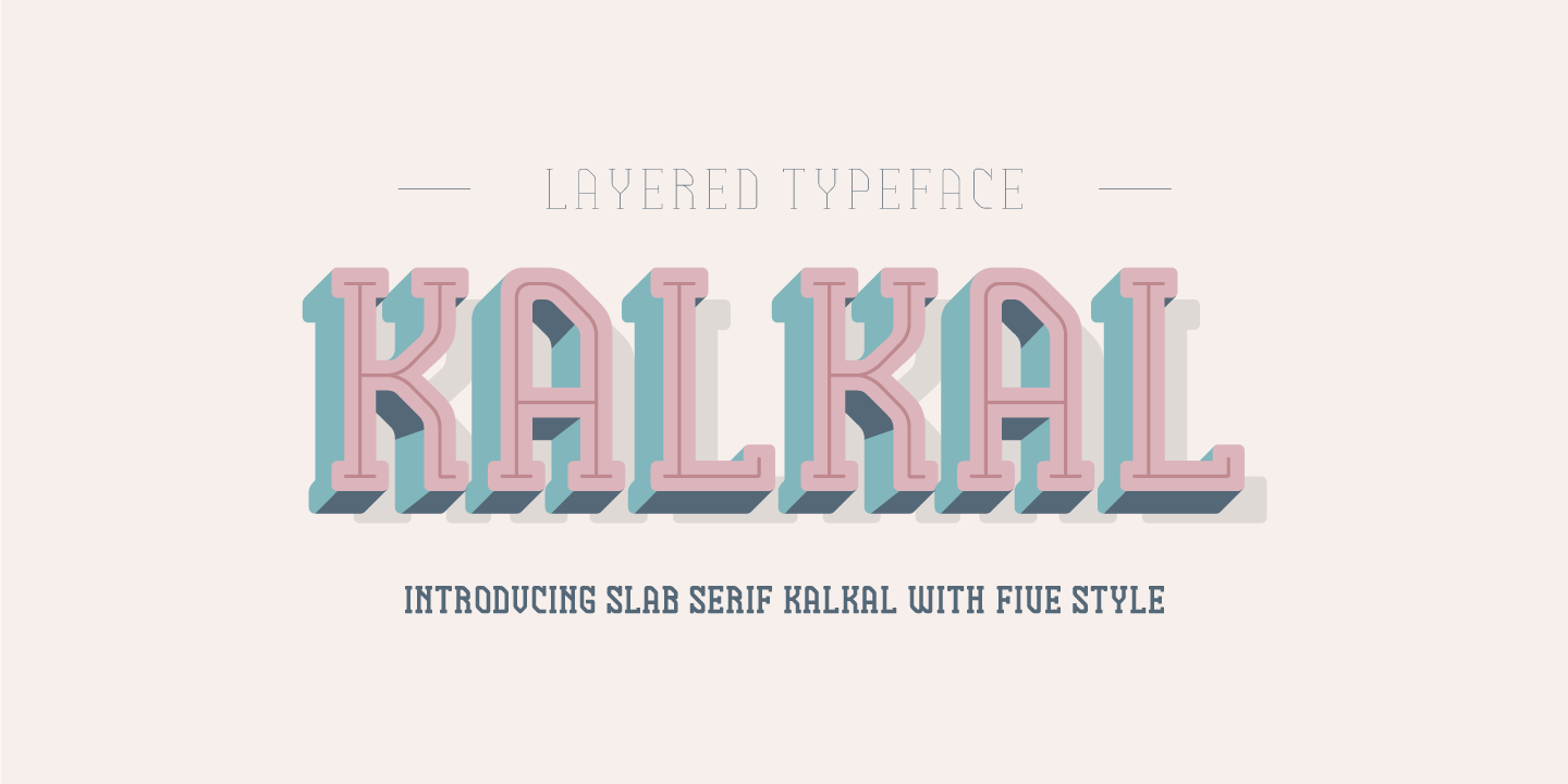 Beispiel einer Kalkal Regular-Schriftart